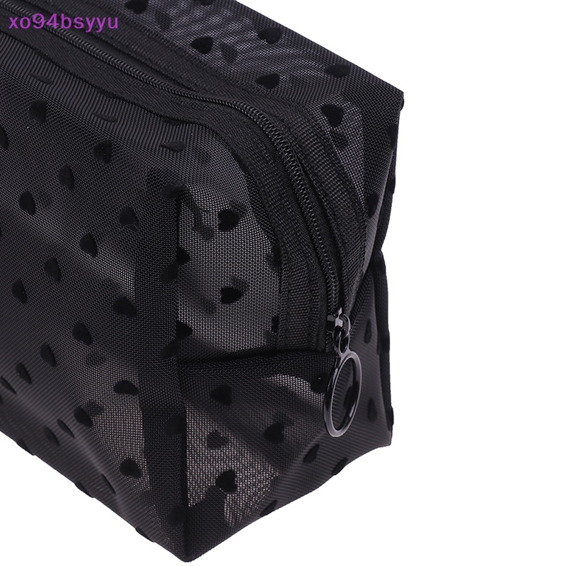 Túi Lưới Đựng Mỹ Phẩm Xo94Bsyu Màu Đen Có Khóa Kéo Tiện Dụng