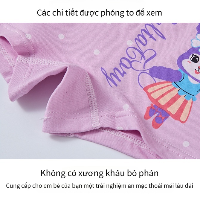 Quần Lót cotton Nhiều Màu Thoáng Khí Thoải Mái Cỡ Nhỏ Và Vừa In Họa Tiết Hoạt Hình Dễ Thương Cho Bé Gái