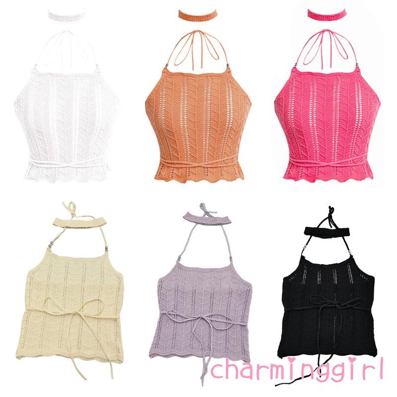 Áo Croptop Hai Dây Màu Trơn Thời Trang Mùa Hè Cho Nữ