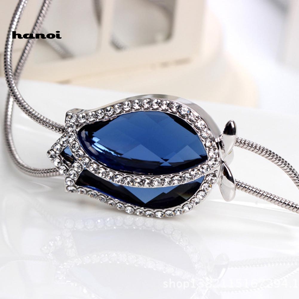 Vòng cổ MặT HìNh Hoa Tulip PhốI Tua Rua ThờI Trang Cho Nữ