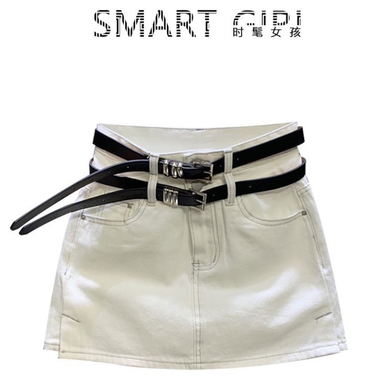 Chân Váy Jean Chữ a Lưng Cao Ôm Dáng Phong Cách Hàn Quốc Thời Trang Xuân Hè Mới