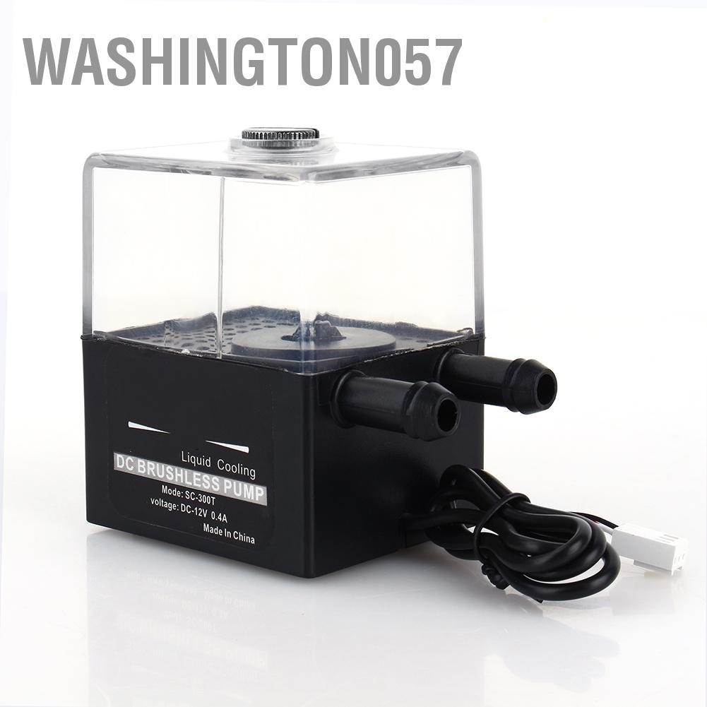 Washington057 Sc-300t 12v Dc Máy bơm nước &amp; bình cực êm để làm mát bằng chất lỏng Pc Cpu