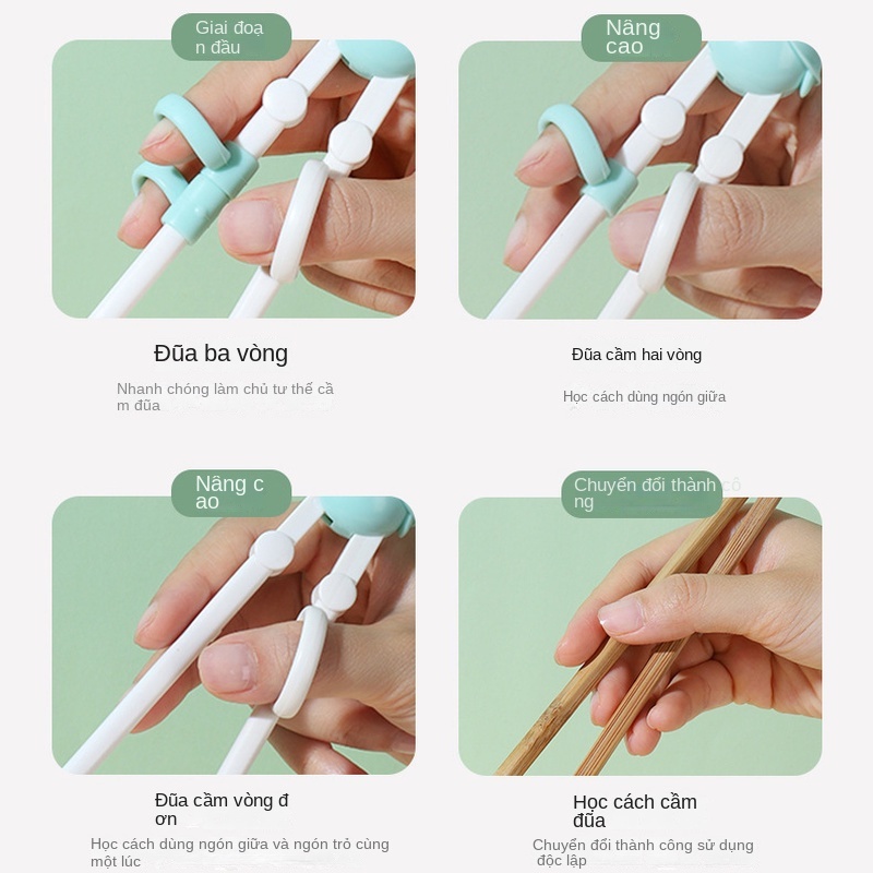 Đôi Đũa Tập Ăn Họa Tiết Hoạt Hình Dễ Thương Cho Bé 1-2-3 Tuổi MY0032