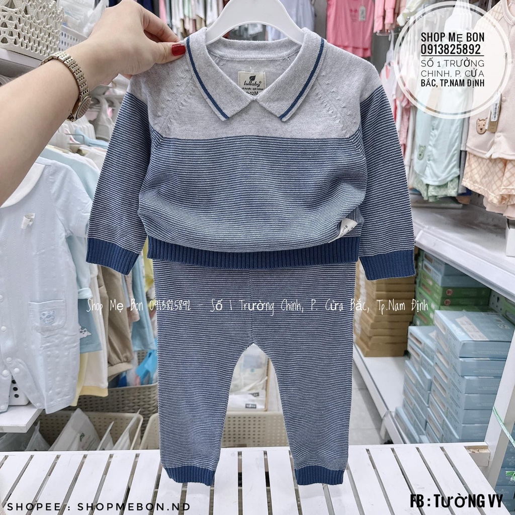 LULLABY Bộ quần áo len mềm mại cho bé trai bé gái 7 tới 20kg