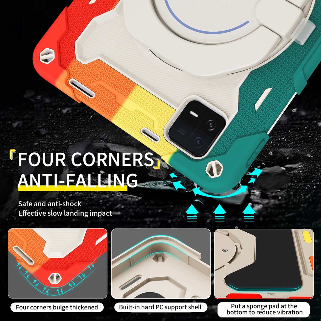 Bao Da Máy Tính Bảng Bảo Vệ 360 Độ Cho Xiaomi Pad 6 6 Pro 11 inch 2023 Pad 5 5 Pro 11 inch 2021° Ốp Bảo Vệ Máy Tính Bảng Chống Sốc Có Tay Cầm Cho Bé