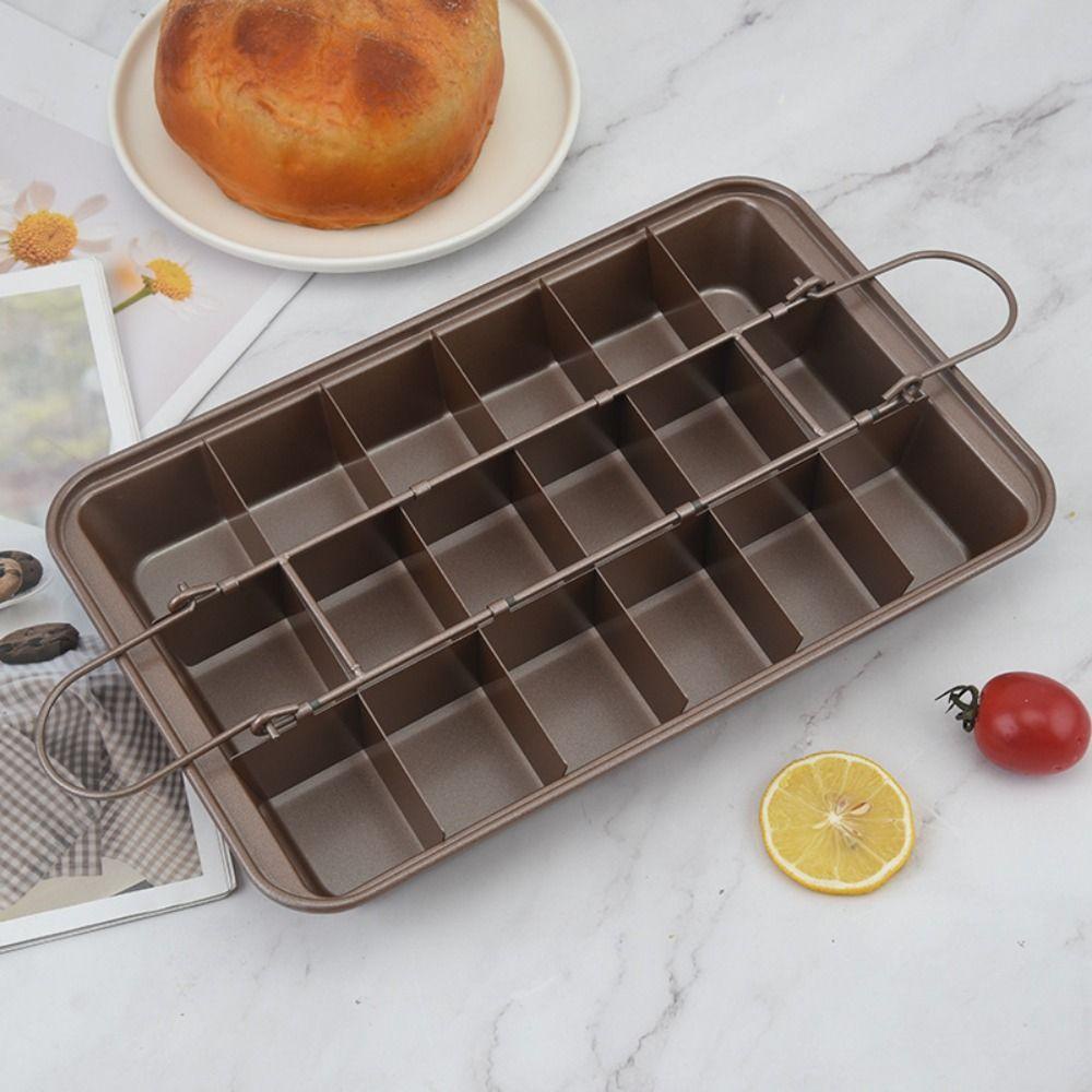 Gofidin Khay Nướng Bánh muffin 18 Ô Hình Chữ Nhật Chia Ngăn Không Dính Có Thể Tháo Rời