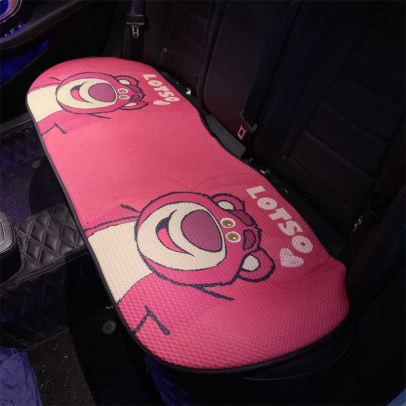 Đệm Tựa Lưng Gắn Ghế Ngồi Xe Hơi Hình Gấu Dâu Tây Dễ Thương