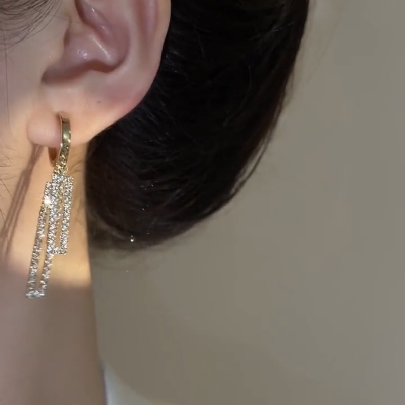 Bông Tai Hình Vuông Đính Đá Thông Minh Thời Trang 2023 Cho Nữ