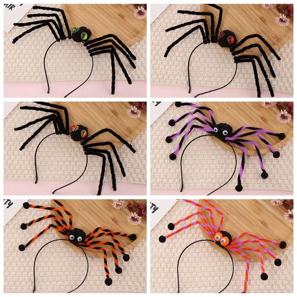 Băng Đô Cài Tóc Hình Mạng Nhện Bằng Bông Hóa Trang halloween