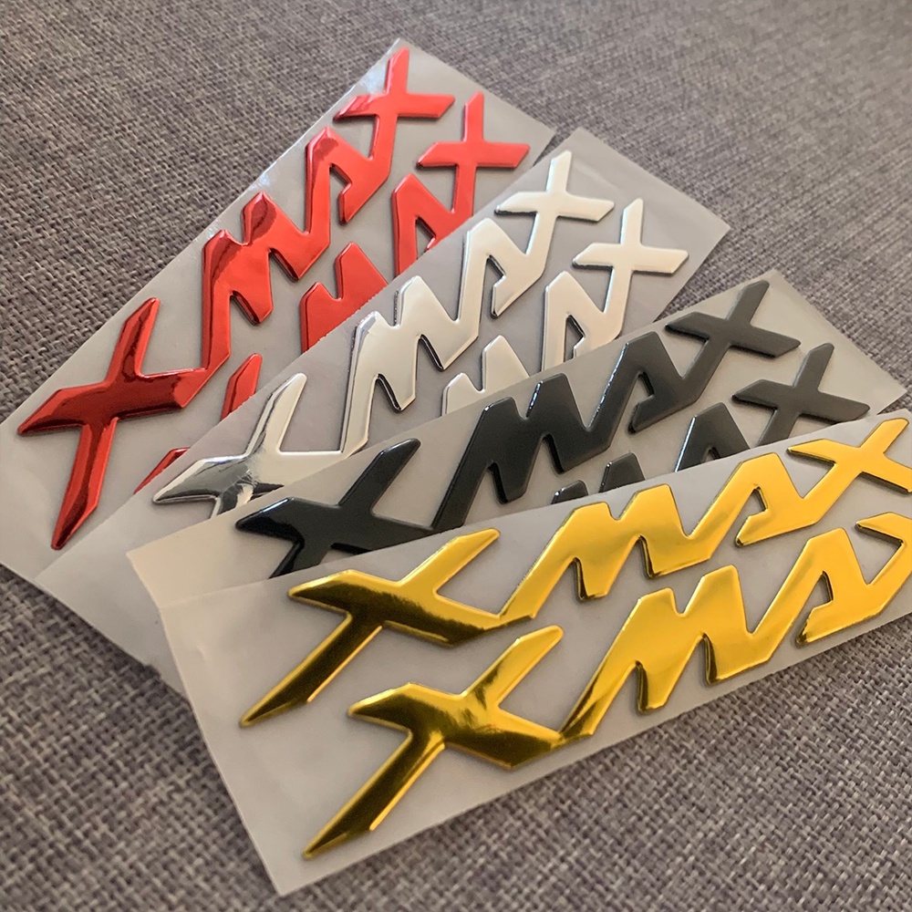 FENDER Set 2 Miếng Dán Logo 3D Bằng Nhựa Resin Trang Trí Thân Xe Yamaha Xmax 300 125 250 400