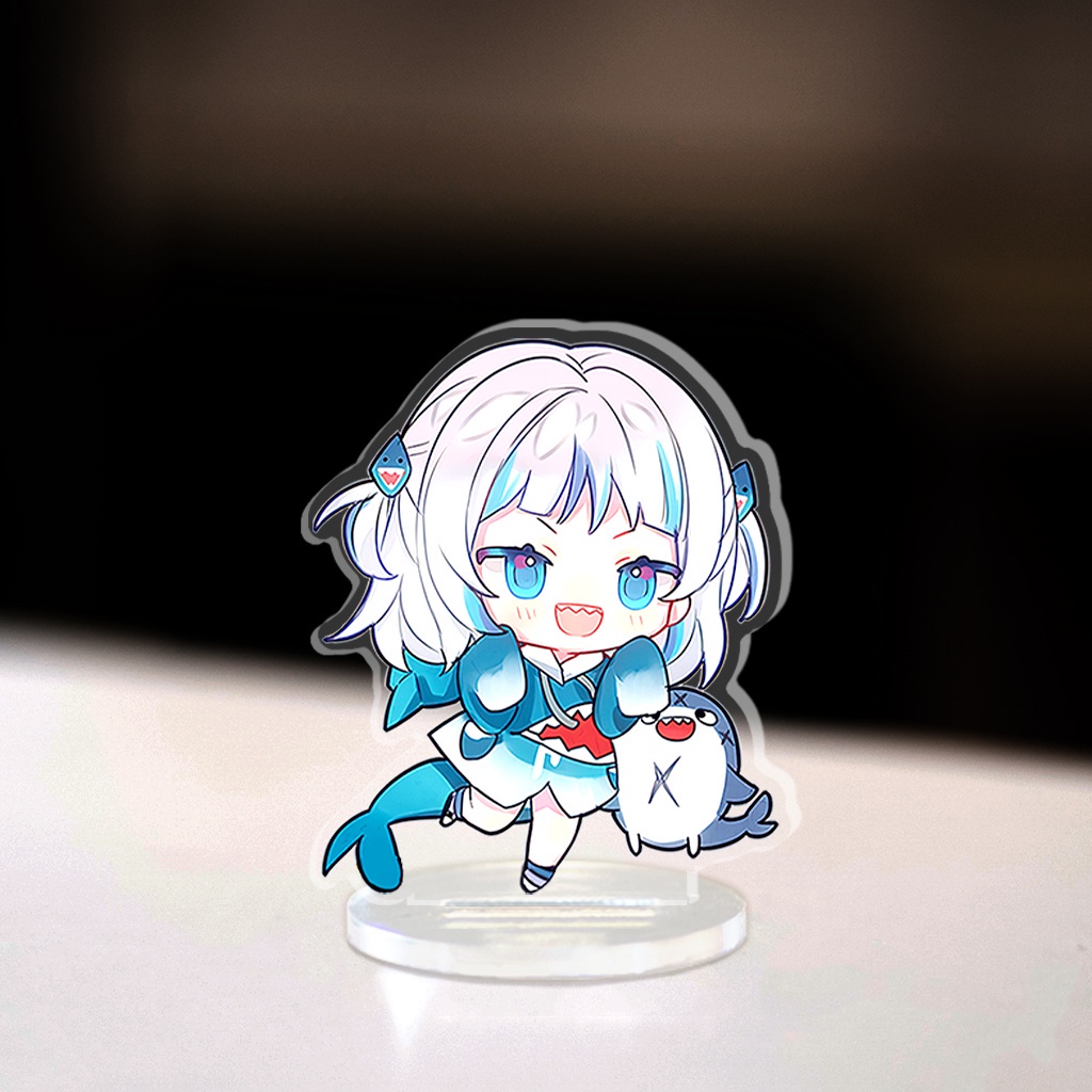 Mô hình Mini Vtuber Shoto Hololive Gawr Gura Virtual Youtuber Nhật Bản trang trí góc học tập cao 3cm