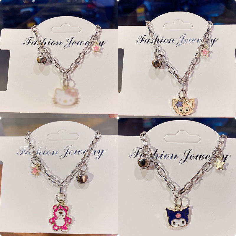 Mới Vòng Tay sanrio Thiết Kế Hoạt Hình Có Chuông Có Thể Điều Chỉnh
