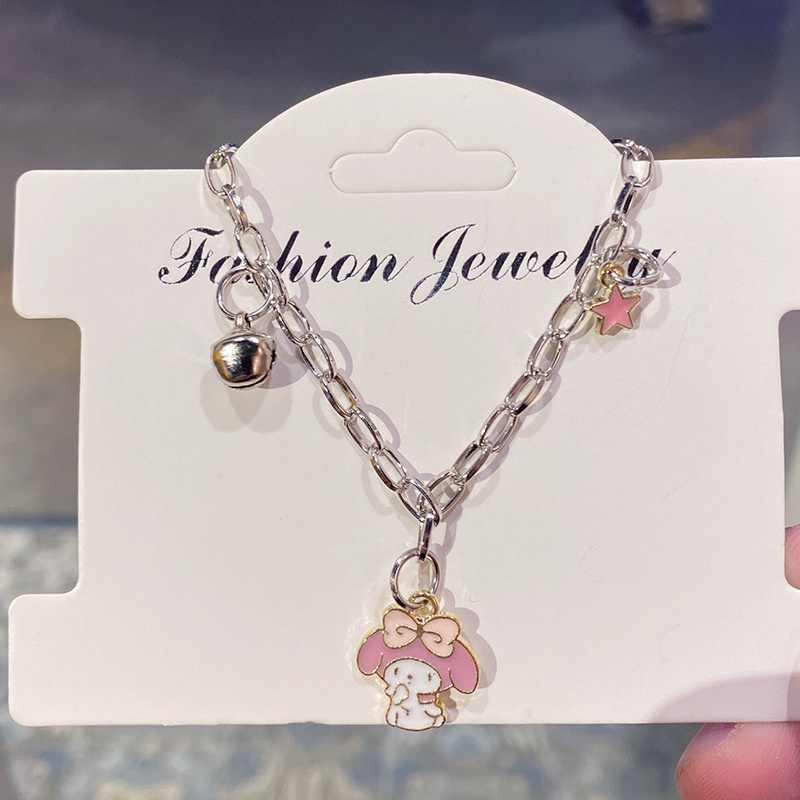 Mới Vòng Tay sanrio Thiết Kế Hoạt Hình Có Chuông Có Thể Điều Chỉnh