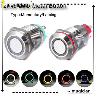 Công Tắc Nhấn Chống Thấm Nước 3V 5V 9V 12V 24V 110V 220V 12mm