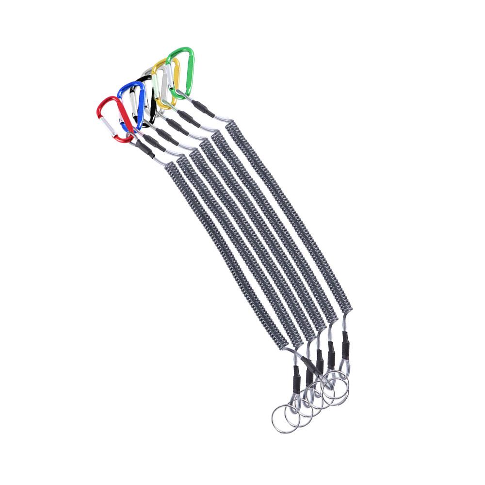 GOFIDIN Móc Khóa Dây Lò Xo Bằng Thép Co Giãn Linh Hoạt Chống Thất Lạc Có Thể Thu Vào Cho Thuyền / Xe Đạp Ngoài Trời