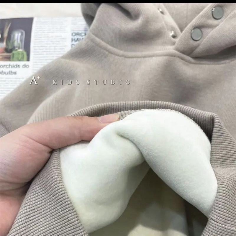 Áo Khoác Hoodie Dày Dặn Giữ Ấm Mùa Đông Kiểu Dáng Mới Dành Cho Bé Trai Và Bé Gái