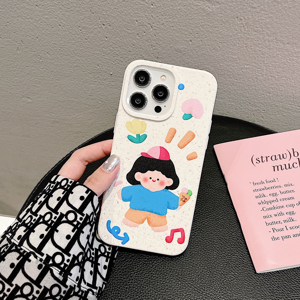 Ốp lưng iPhone 11 thân thiện với môi trường Cậu bé và cô gái Tình nhân TPU Cho  14 XR 13 11 12 Pro Max 8 7 6 6S Plus X Xs Max Se 2020 13 12 11