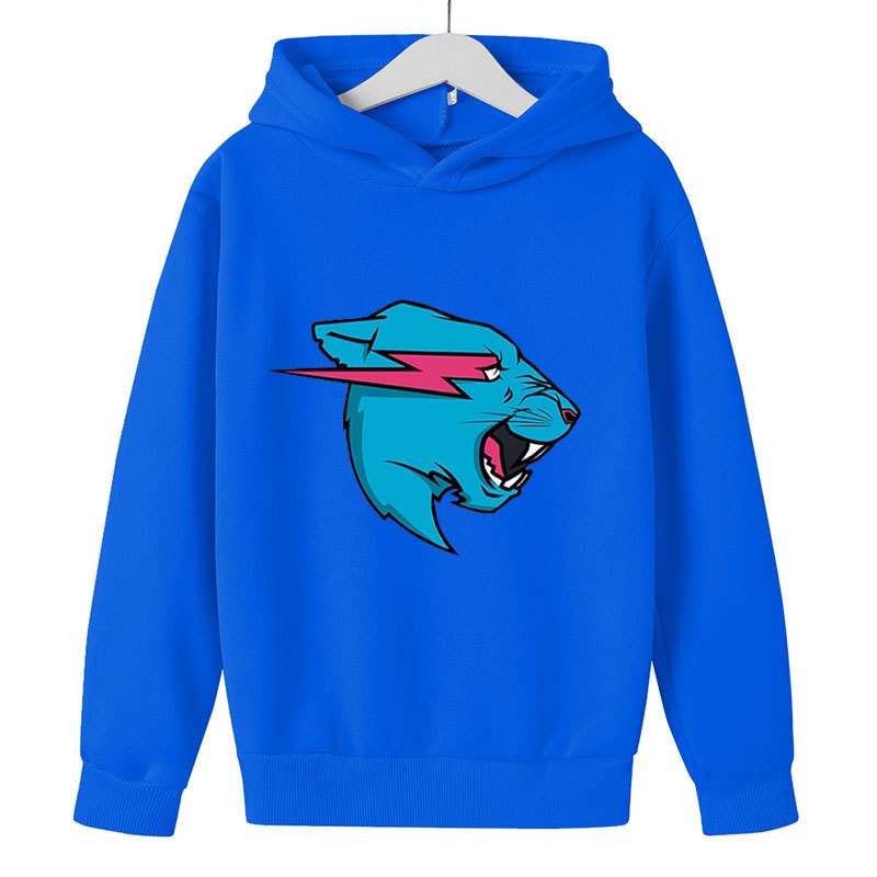 Áo Hoodie Tay Dài In Hình Hoạt Hình Mr Beast Dành Cho Trẻ Em