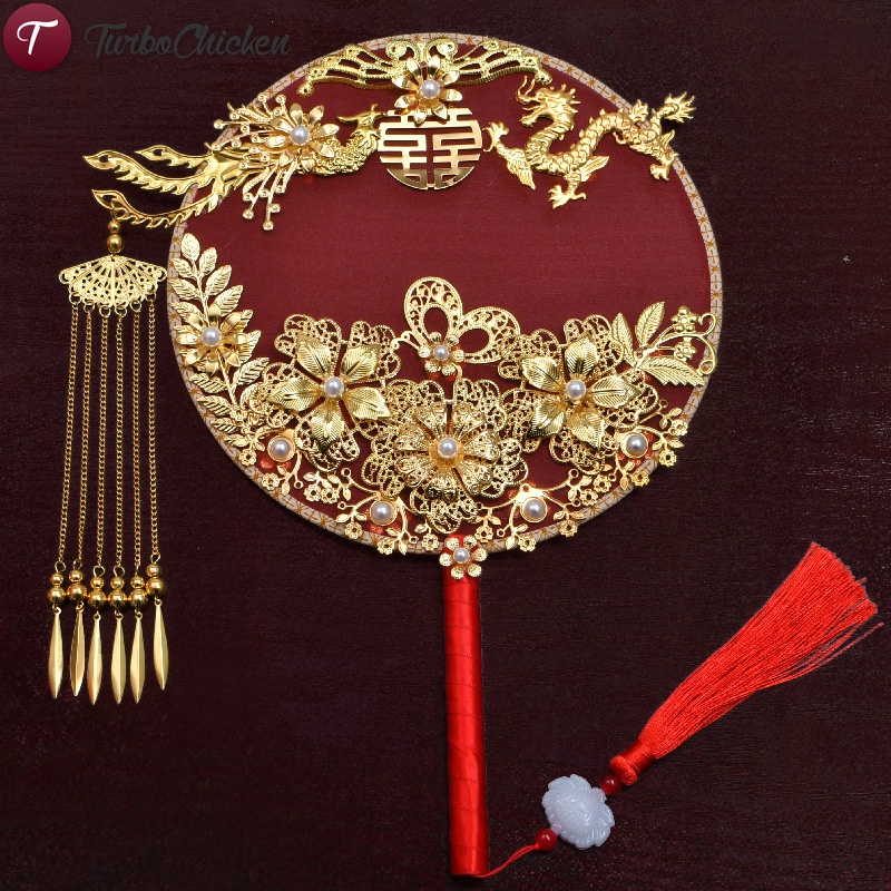 Quạt Tròn Cầm Tay Cho Cô Dâu