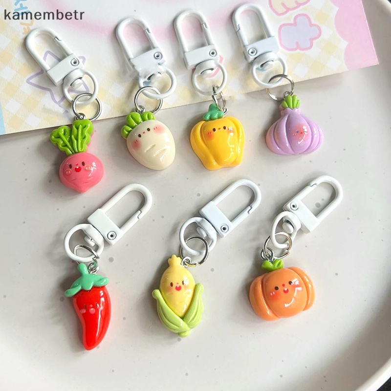 Kam Móc Chìa Khóa Trang Trí Ba Lô / Túi Xách / Móc Khóa Hình Củ Cải / Bắp / Bí Ngô Hoạt