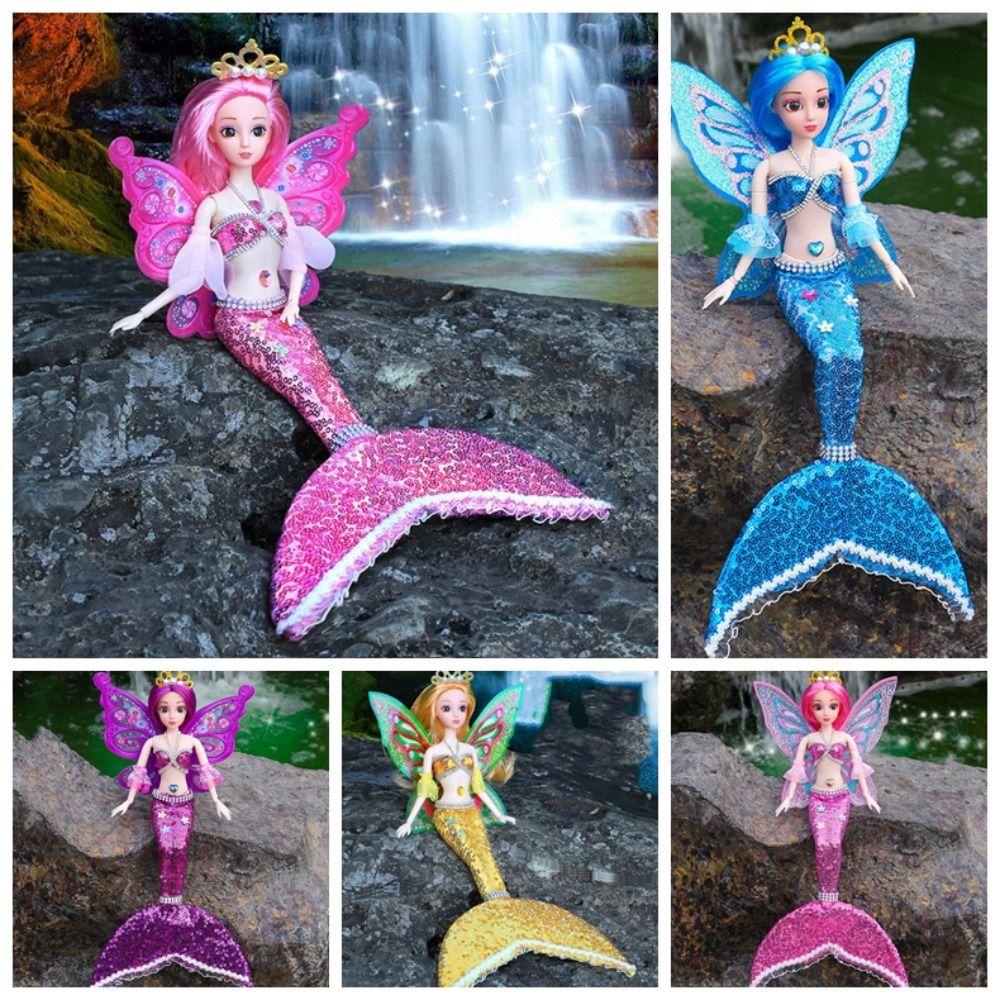 Mmluck Búp Bê Búp Bê Công Chúa Nàng Tiên Cá Đính Kim Sa Mặc Đầm Dễ Thương Thân Thiện Với Môi Trường DIY