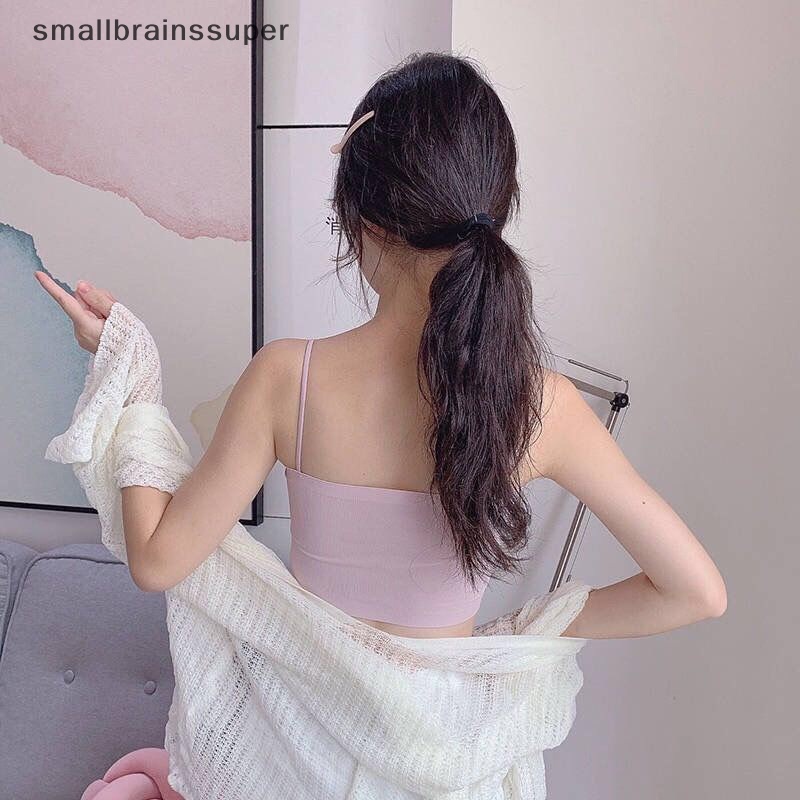 Áo Dây Bằng Lụa Mát Thoáng Khí Màu Trơn Thời Trang Mùa Hè Dành Cho Nữ SBS