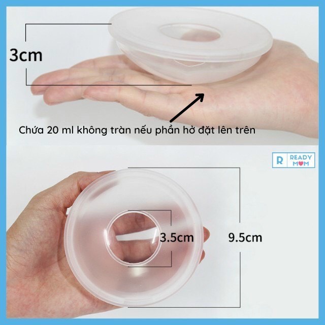 Set 2 Phễu Hứng Tràn Sữa, Trữ sữa Babuu có hộp bảo quản
