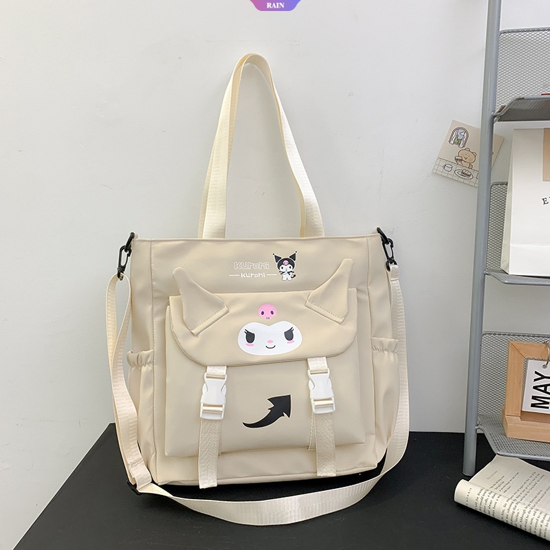 Sanrio Túi Đeo Chéo Nylon In Họa Tiết Hoạt Hình Kuromi Đáng Yêu Dành Cho Nữ