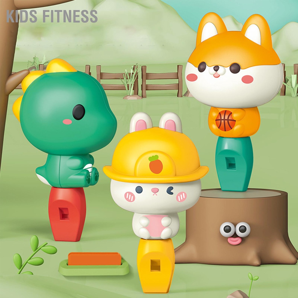 Kids Fitness Phim Hoạt Hình Còi Trẻ Em Dễ Thương Di Động Bằng Nhựa Đồ Chơi Có Dây Buộc Cho Mẫu Giáo Mầm Non