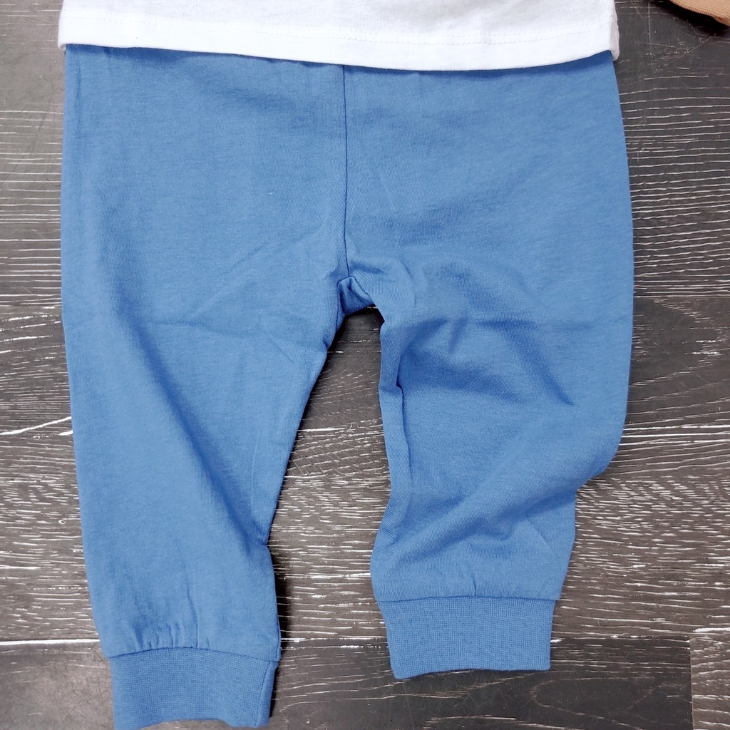 Bộ quần áo dài tay Lullaby cúc cài vai mùa thu phòng điều hòa vải cotton mỏng mịn thoáng khí cho bé trai bé gái 12m -4y