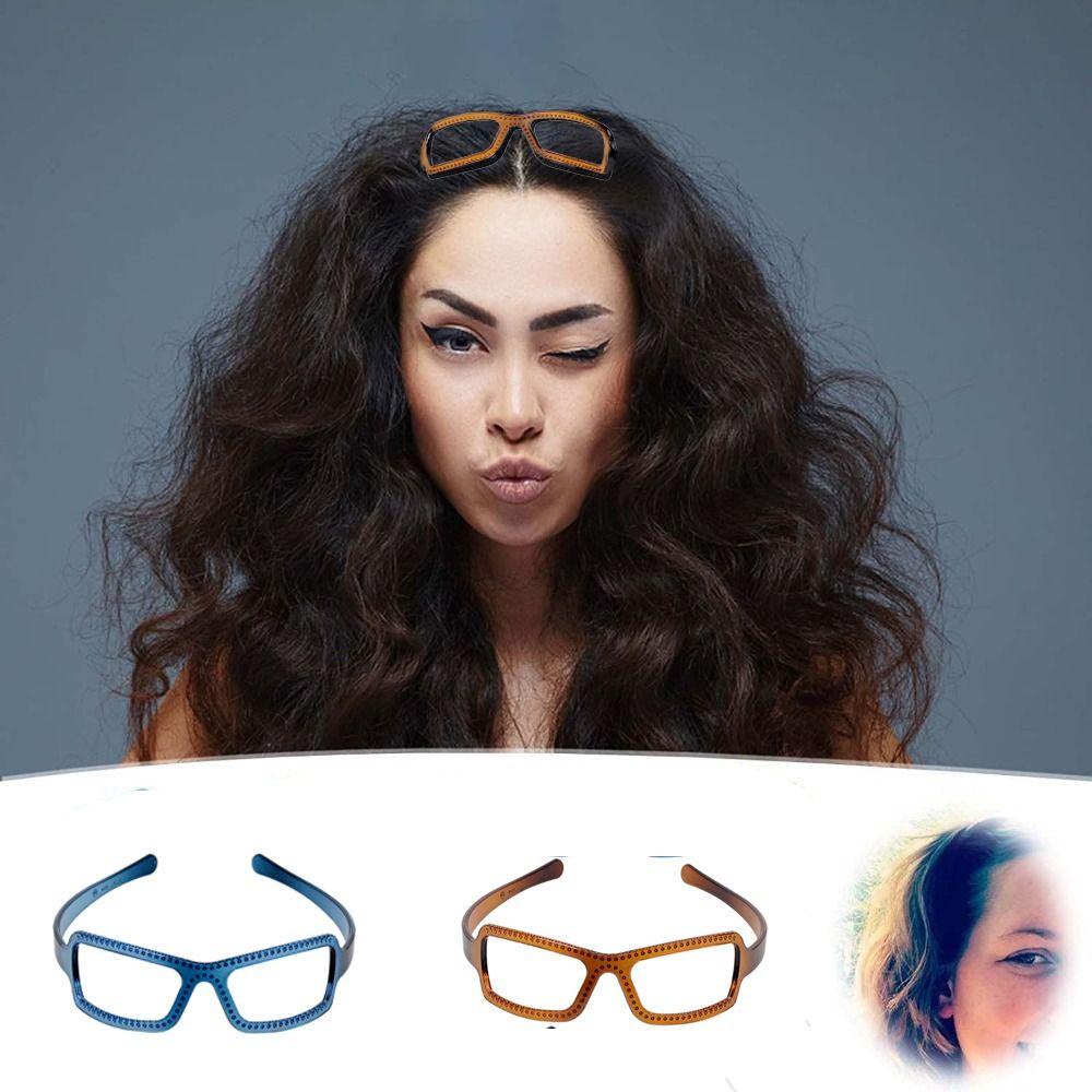 Lombar Băng Đô Cài Tóc Bằng Nhựa Xoăn Dày Hình Mắt Kính Râm Phong Cách Đường Phố Cá Tính