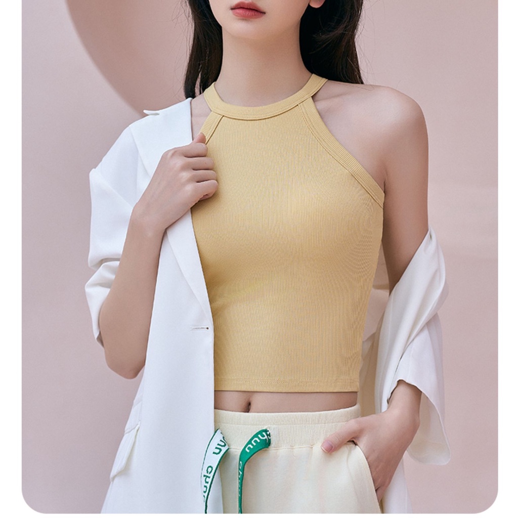 Áo Không Tay Có Mút Đệm Ngực Thời Trang Mùa Hè Dành Cho Nữ