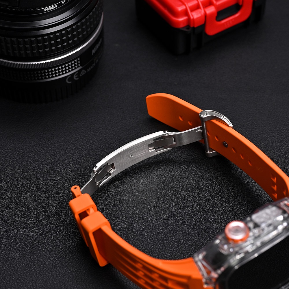 Dây Silicone Trong SuốT Cao Su Cho ĐồNg Hồ iWatch 8 7 44 / 45MM Ultra 49MM