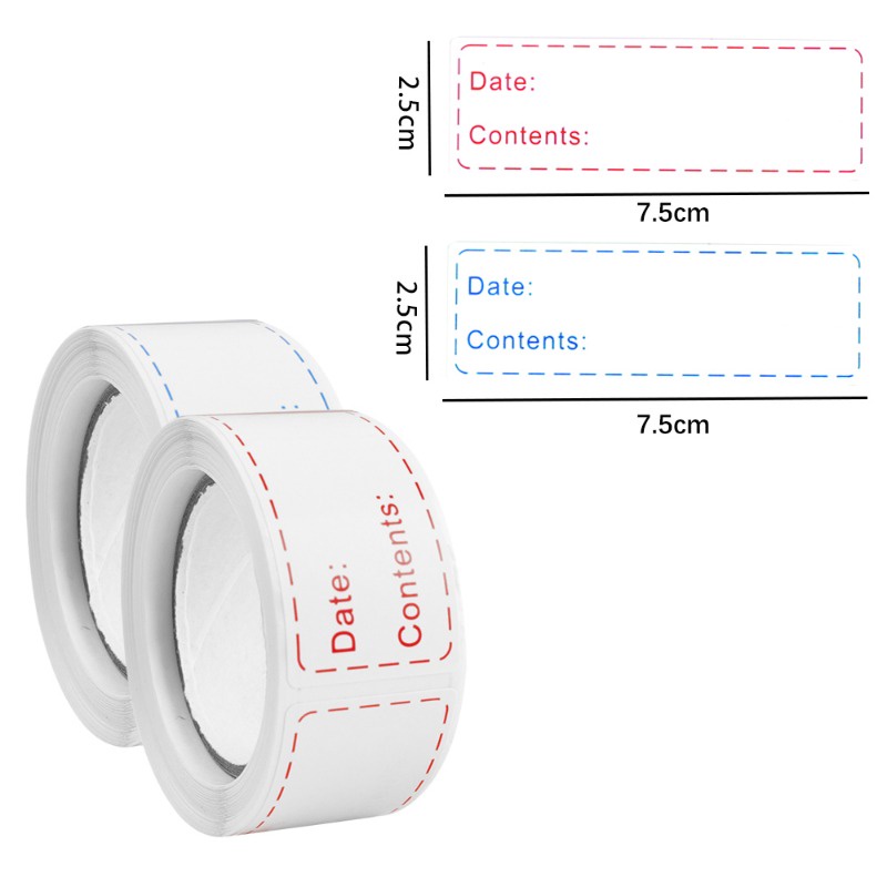 Set 125 Nhãn Dán Tự Dính Ghi Tên Cho Hộp Thức Ăn Nhà Bếp