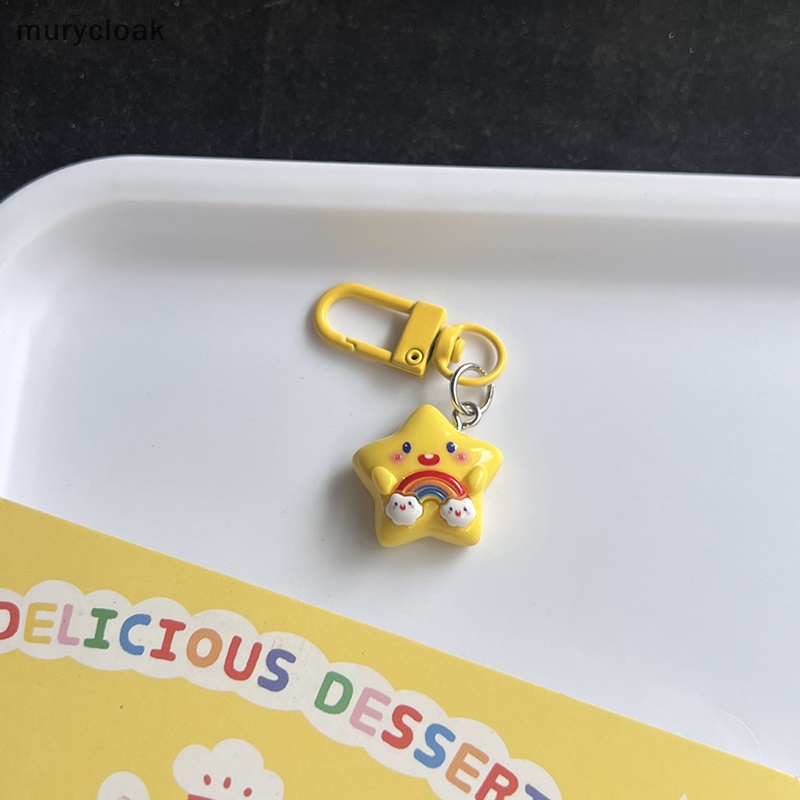 1 Móc Khóa Hình Mặt Trăng Và Ngôi Sao Bằng Nhựa Resin Dễ Thương Cho Cặp Đôi
