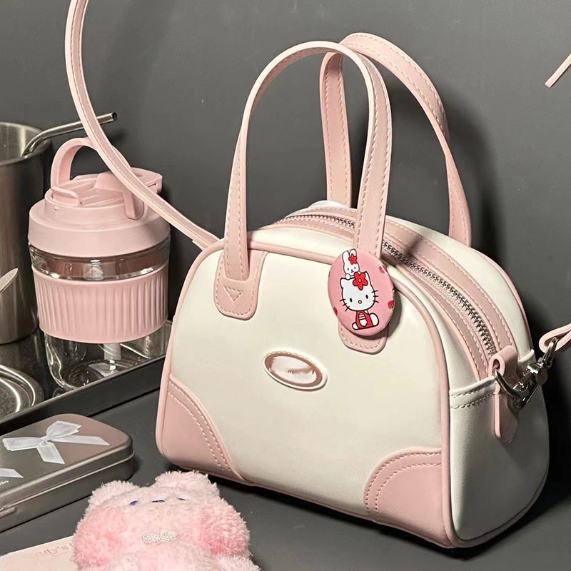 Túi Đeo Vai mini Boston Màu Hồng Thời Trang Mùa Hè Cho Nữ