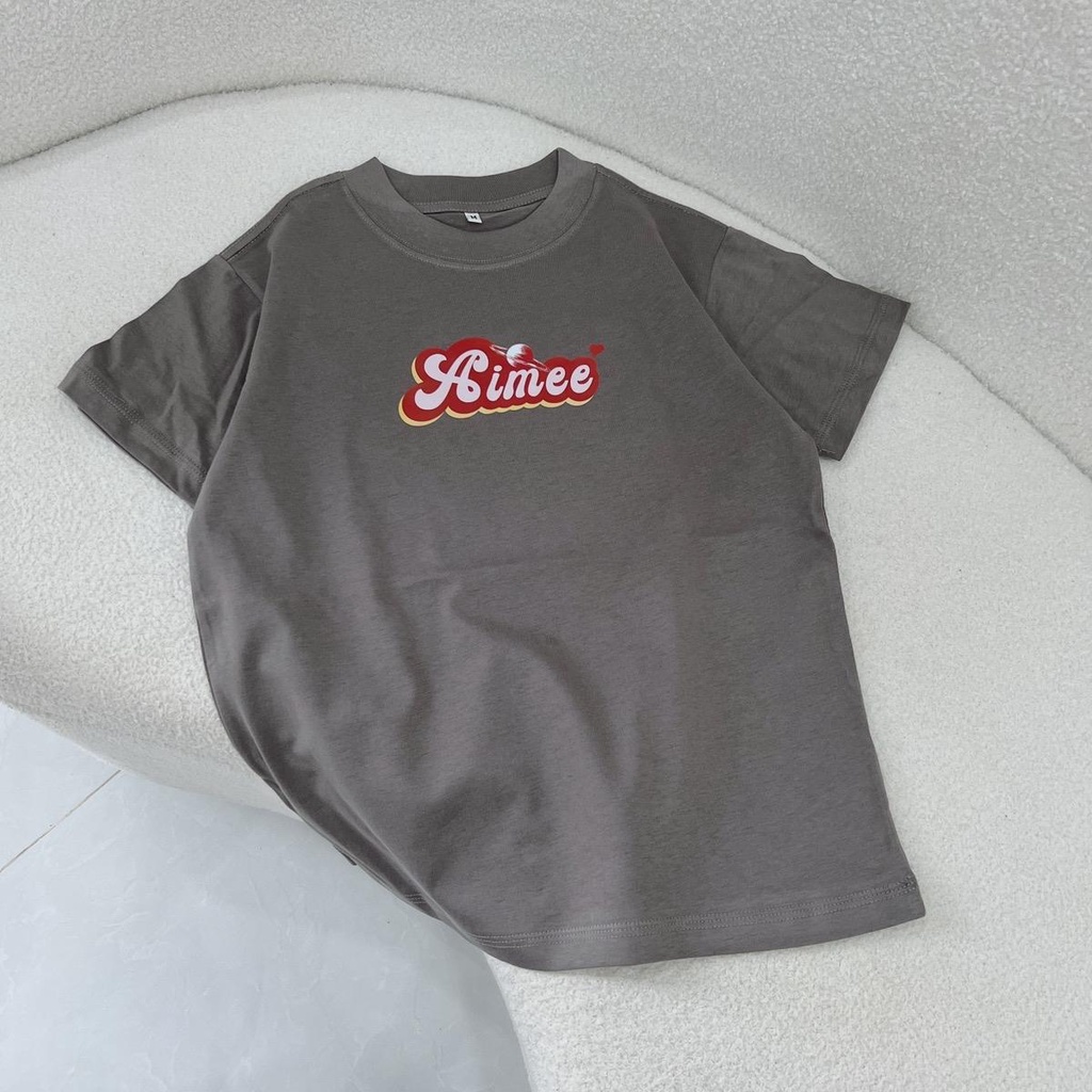 BABY TEE AIMEE logo ss1 áo thun nữ form vừa chất cotton