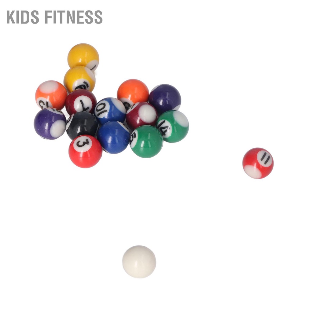 KidsFitness 25Mm Mini Bi-a Bóng Hoàn Chỉnh 16 Bi Bộ Phong Cách Nhựa Bàn Phụ Kiện
