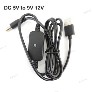 Usb power boost line usb dc 5v to dc 9v 12v step up cable module connector converter adapter cáp cấp nguồn 5.5 * 2.1mm plug fvn