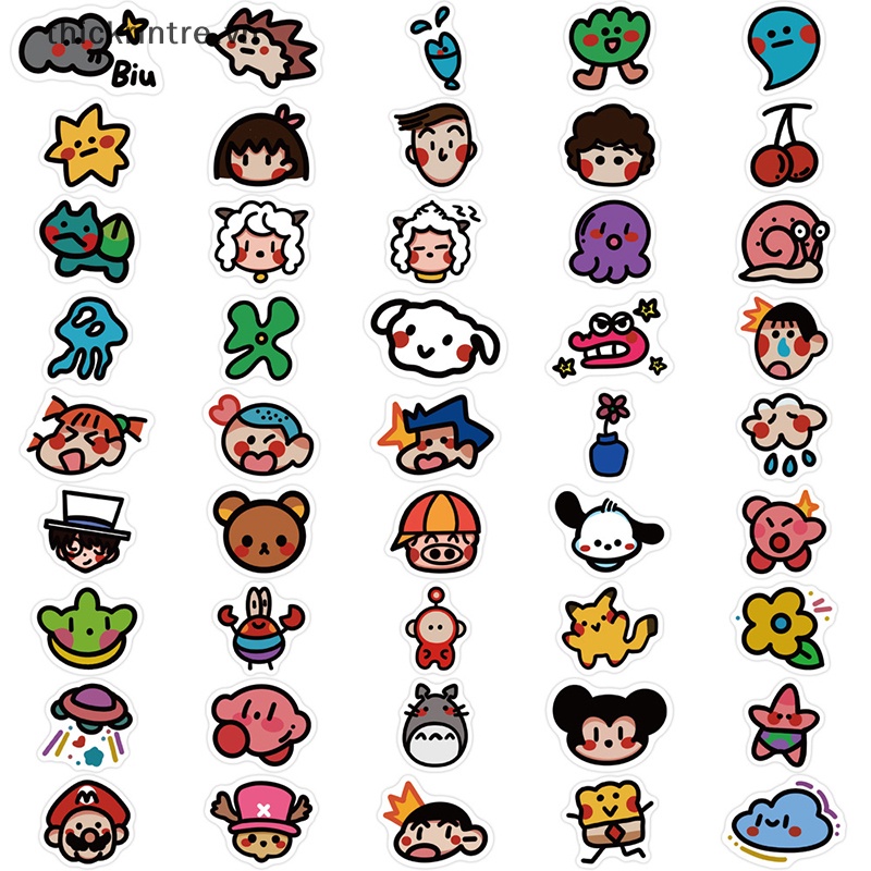 Bộ 90 Miếng Dán Chống Thấm Nước Hình Sở Thú Hoạt Hình Trang Trí Ván Trượt Cho Bé