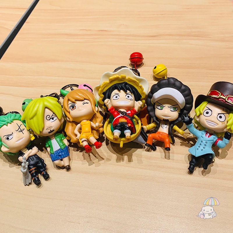 J-Y 1pc(การจัดส่งแบบสุ่ม) Móc Chìa Khóa Có Chuông & Vòng Treo Mô Hình Anime One Piece Nhật Bản Treo Túi Xách Fanswith Bell & Vòng Treo Anime Nhật Bản