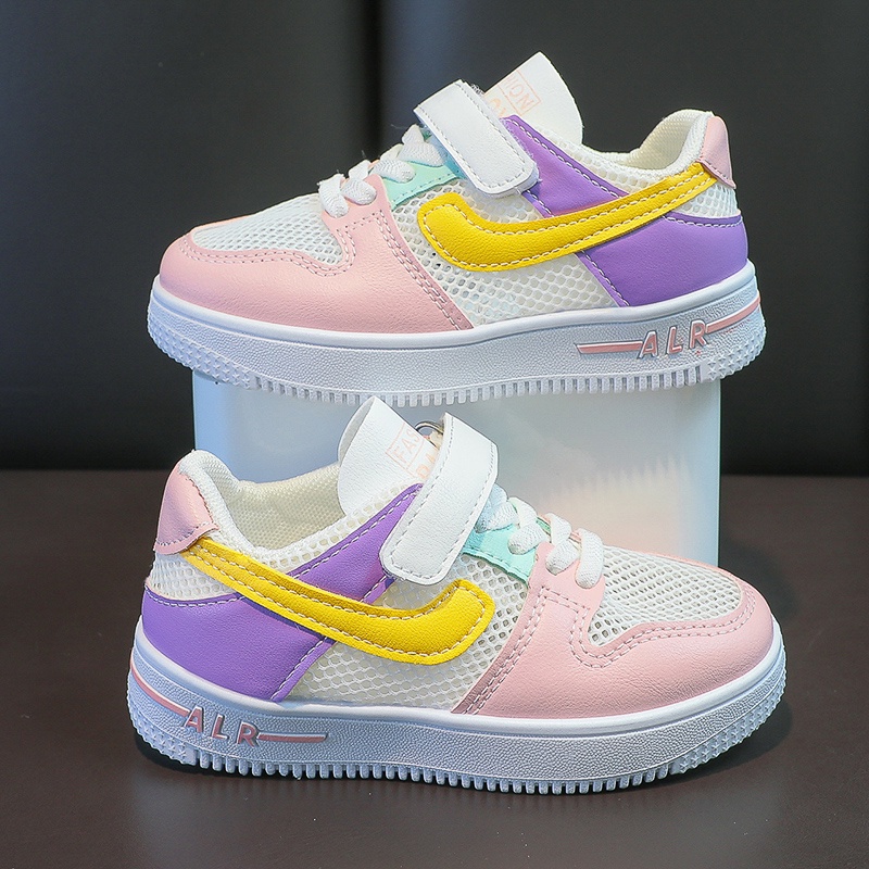 Giày Sneaker Đế Mềm Phối Lưới Thoáng Khí Thời Trang Xuân Hè 2022 Cho Bé