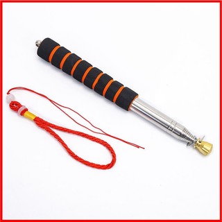 Tay cầm cờ du lịch, cán cờ bằng thép không gỉ dài 2m, thu gọn dẫn đoàn du lịch, có móc cố định cờ đầu vuông mạ đồng