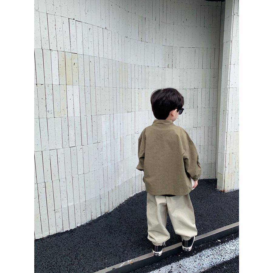 Áo Sơ Mi Tay Dài Phong Cách Hàn Quốc Thời Trang Mùa Thu Cho Bé Trai