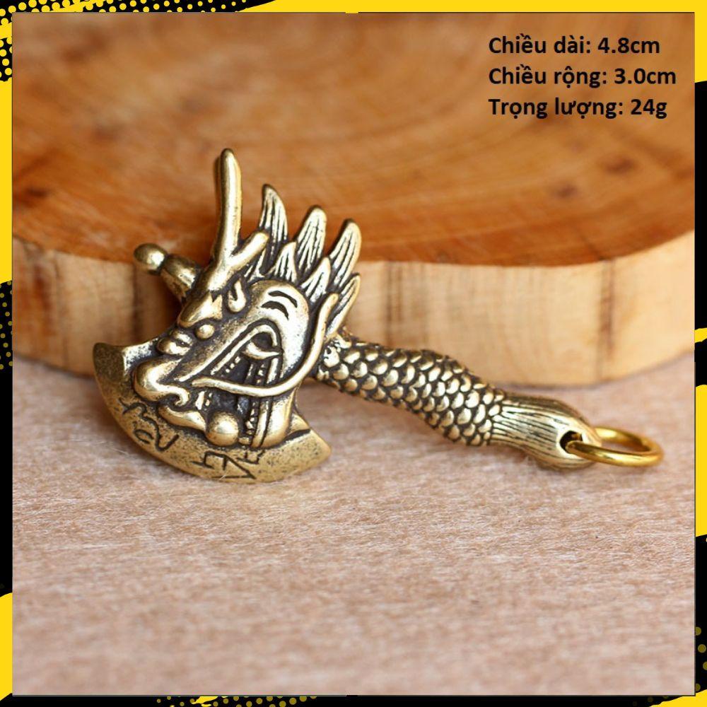 Móc Khóa Đồng Thau Đao, Kiếm, Rìu, Búa Độc Đáo - E4