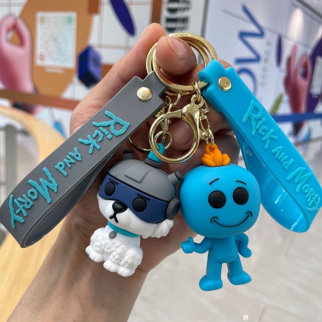 Móc Khóa Hình Búp Bê Hoạt Hình Rick and Morty Dễ Thương