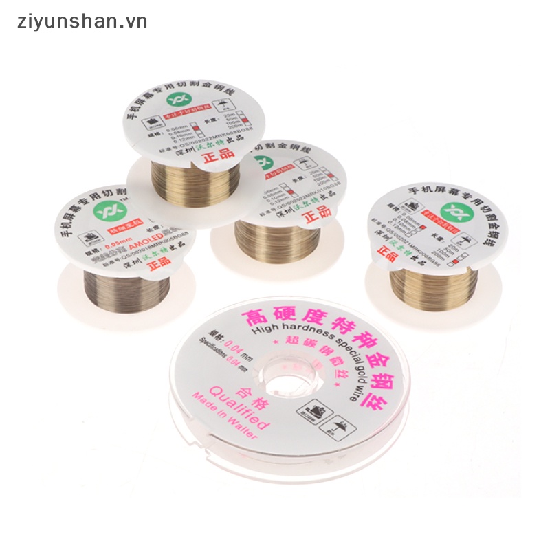 Ziyunshan 100m 0,04 0,05 0,06 0,08 0,1mm thép hợp kim molypden đường cắt màn hình lcd tách dây kim cương công cụ sửa chữa điện thoại vn