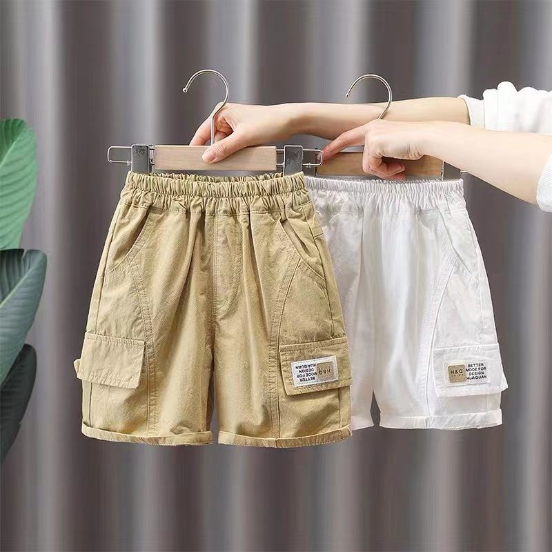 Quần short cotton dài cho bé trai - đáy thoáng khí và thời trang mùa hè