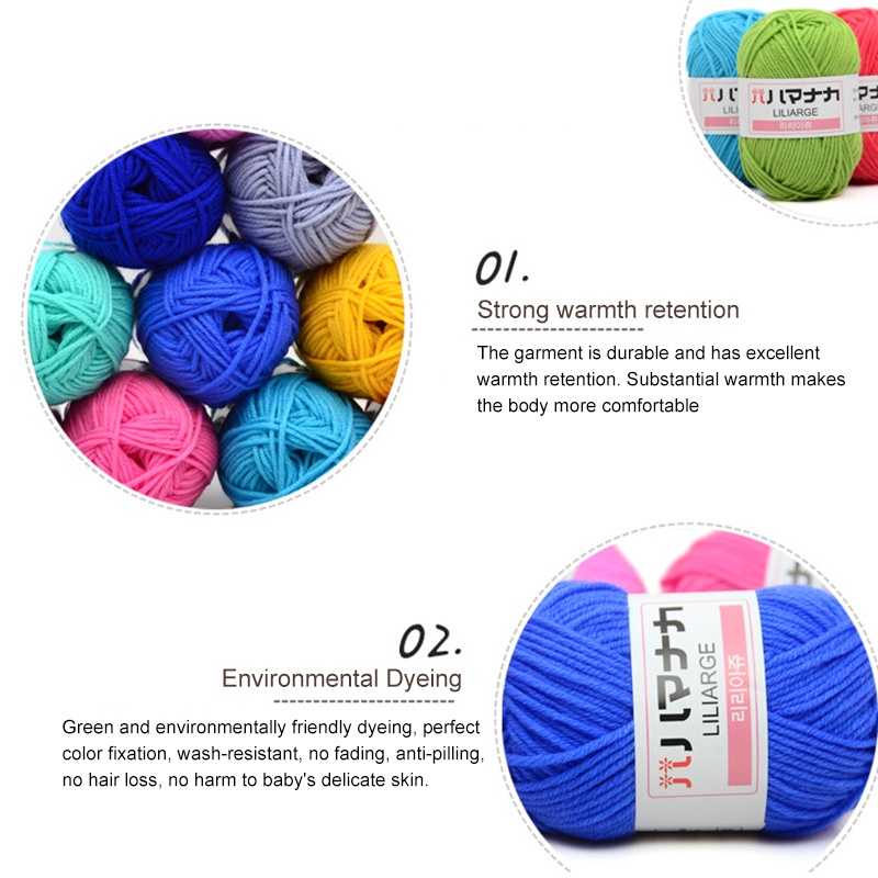 Len Milk Cotton Hàn Quốc 25g - len hàn nhí dùng để móc cho người mới làm gồm OUYOUVN
