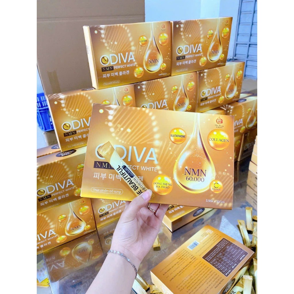 Bột Đông Trùng Hạ Thảo Collagen ODIVA Trẻ Hóa, Căng Mịn Da Truyền Trắng